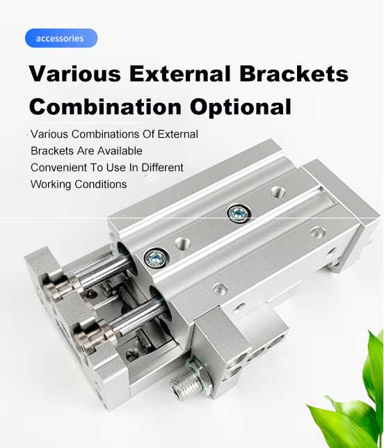 MXS Series Aluminum Pneumatic Air Cylinder With High Precision Piston Rod Smooth For Punching