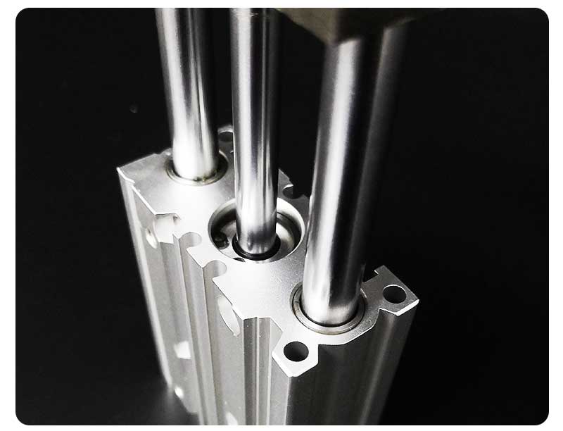 Three-bar cylinder aluminum alloy thin type with guide rod TCM three-axis precision pneumatic parts MGPM/PL16 10/50