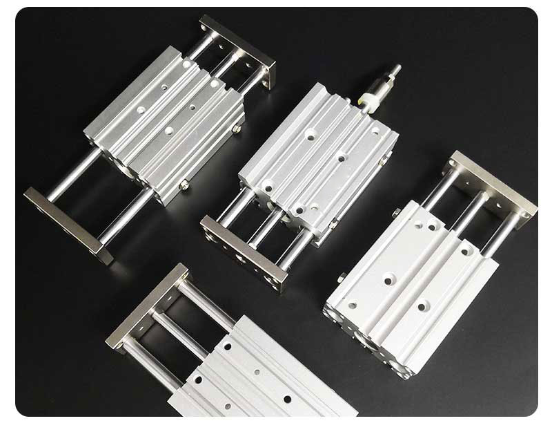 Three-bar cylinder aluminum alloy thin type with guide rod TCM three-axis precision pneumatic parts MGPM/PL16 10/50