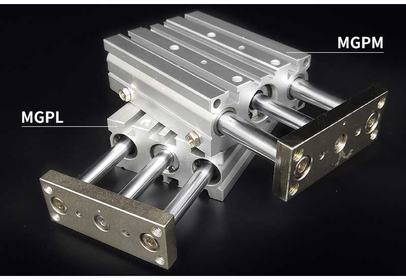 Three-bar cylinder aluminum alloy thin type with guide rod TCM three-axis precision pneumatic parts MGPM/PL16 10/50