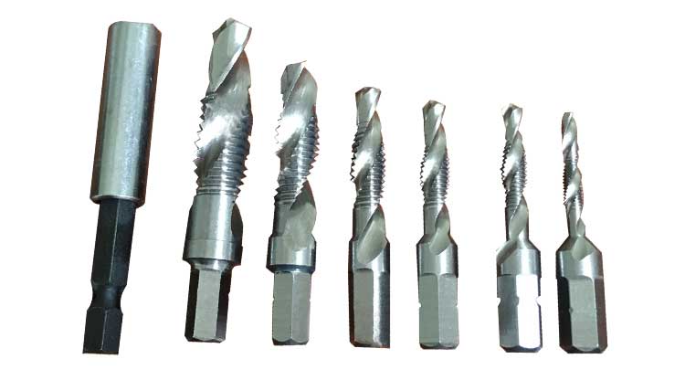 6Pcs Machine Use Metric M3 M10  Combination Combined Drill and Taps Bit Set in Metal Box 200Pcs