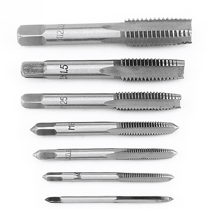 straight flute tap  M3 M4 M5 M6 M8 M10 M12 screw tap straight fluted hand tap screw thread with cobalt