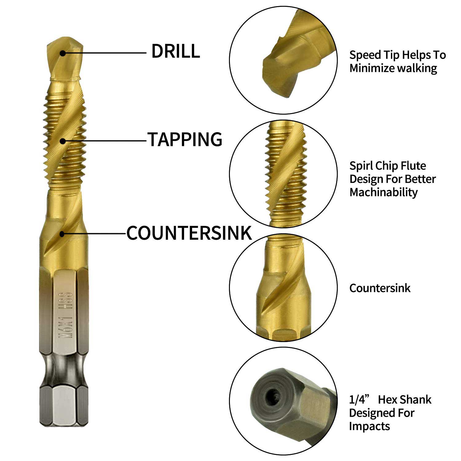 Quality And Affordable M3-M12 Factory Custom Screw Tap Tap Thread Paint