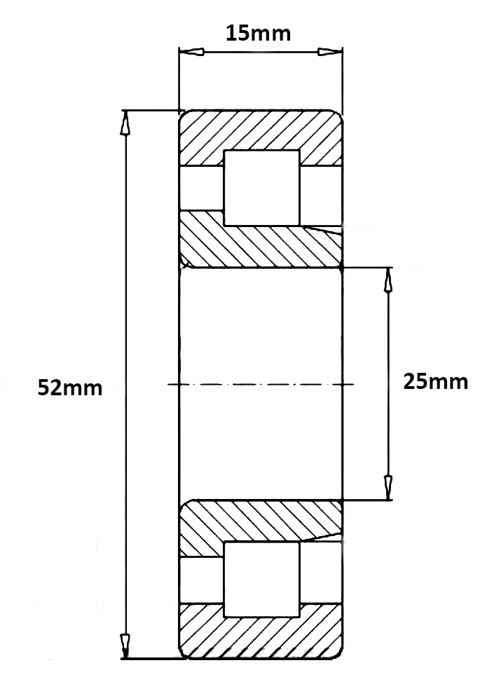 25mm Single Row Cylindrical Roller Bearing