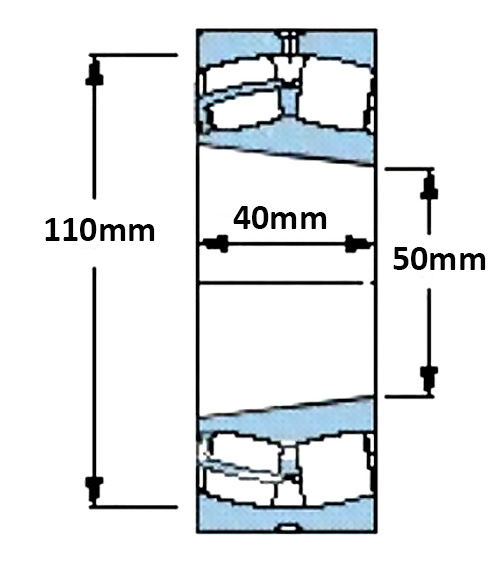 50mm Spherical Roller Bearing, Double Row