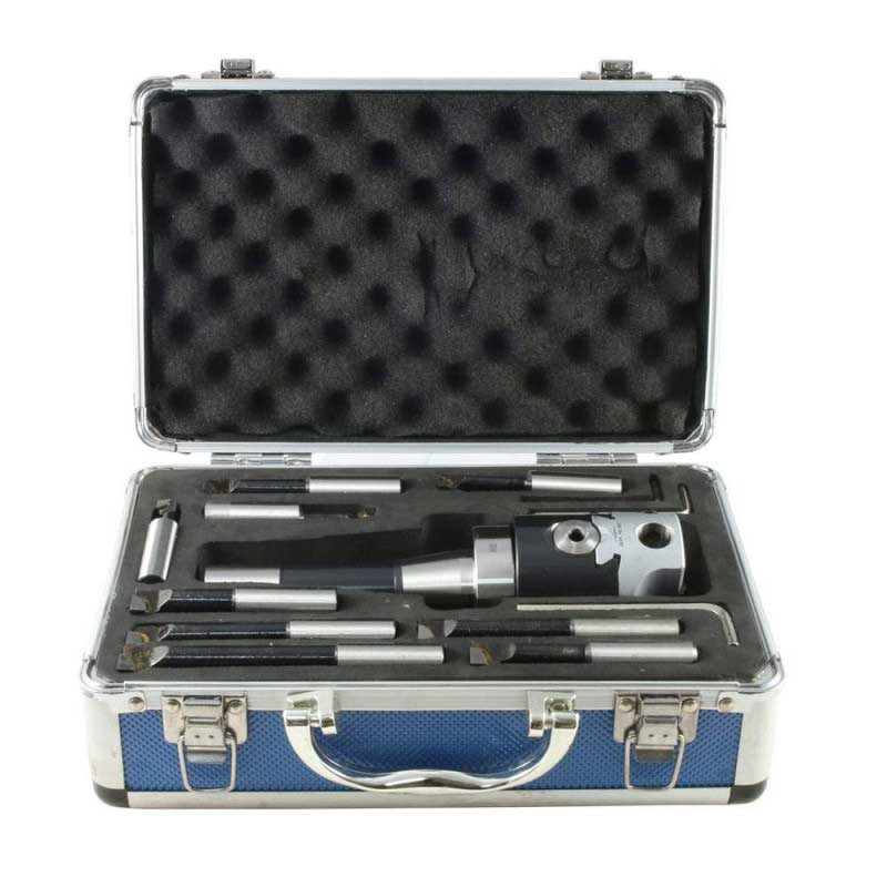 2" Boring Head Set R8 Shank 9PCS Boring Bars with 1/2" Shank