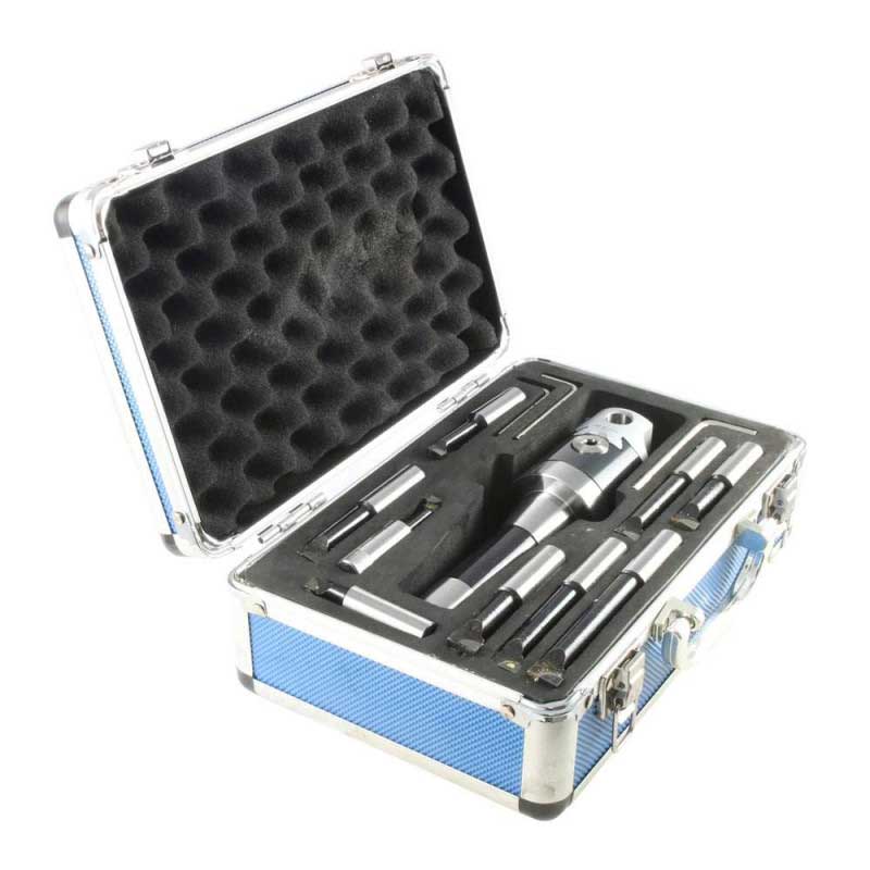 2" Boring Head Set R8 Shank 9PCS Boring Bars with 1/2" Shank