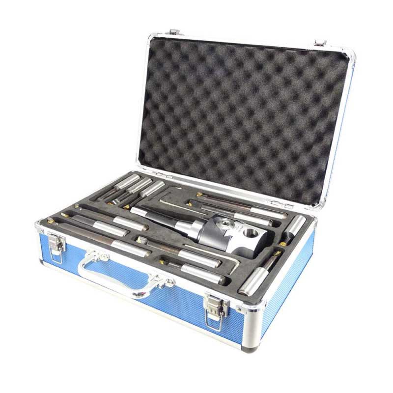 3" Boring Head Set R8 Shank 12 PCS Boring Bars with 3/4" Shank