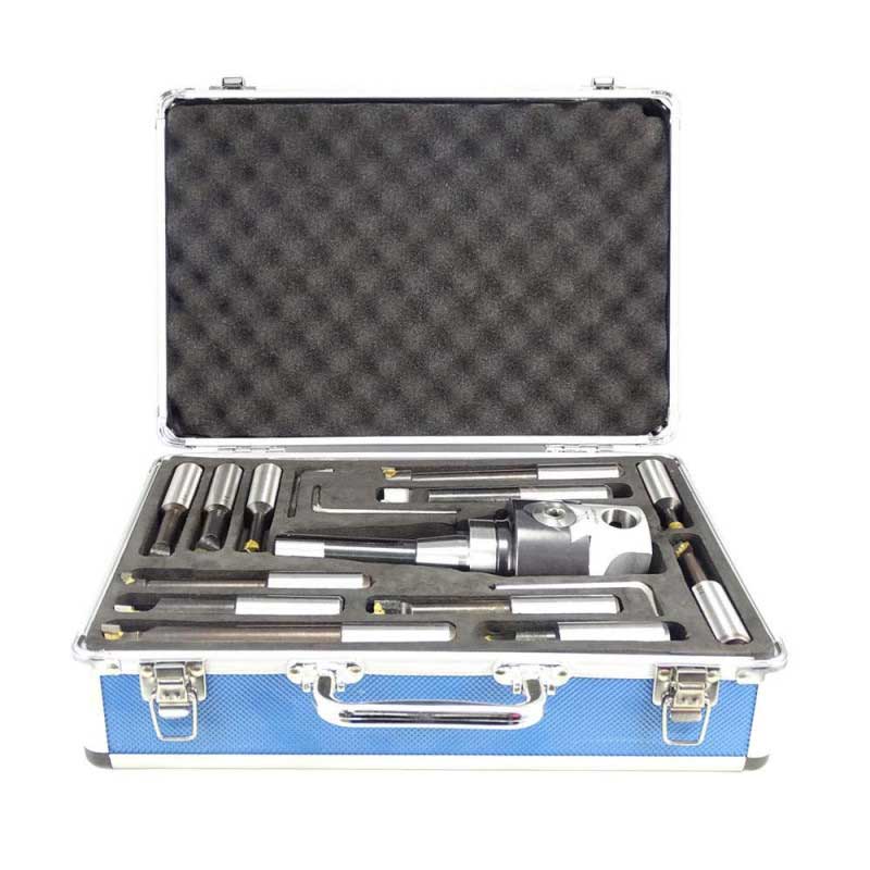 3" Boring Head Set R8 Shank 12 PCS Boring Bars with 3/4" Shank