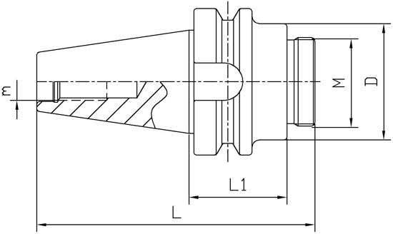 BT40 Shank for 1-1/2" - 18 Boring Head