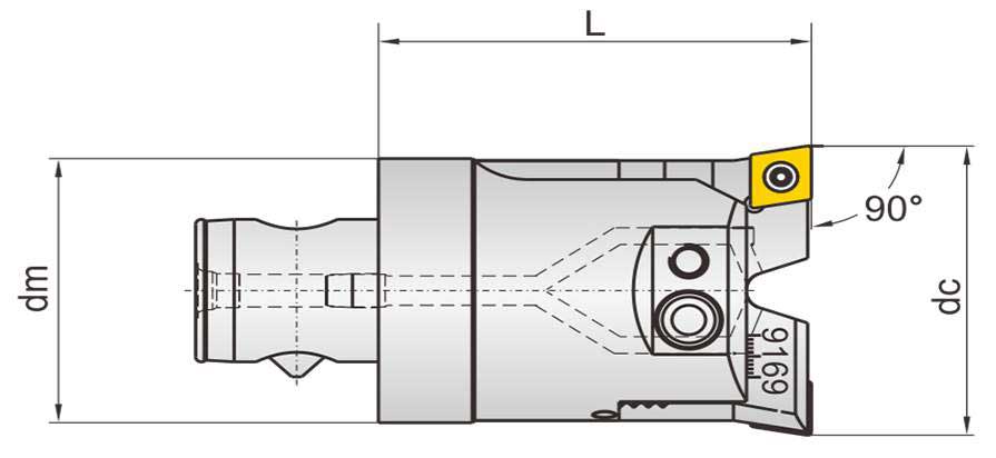 Twin Boring Head Tools 21CD63-HBA90-100 3.54"-4.80" 90mm-122mm