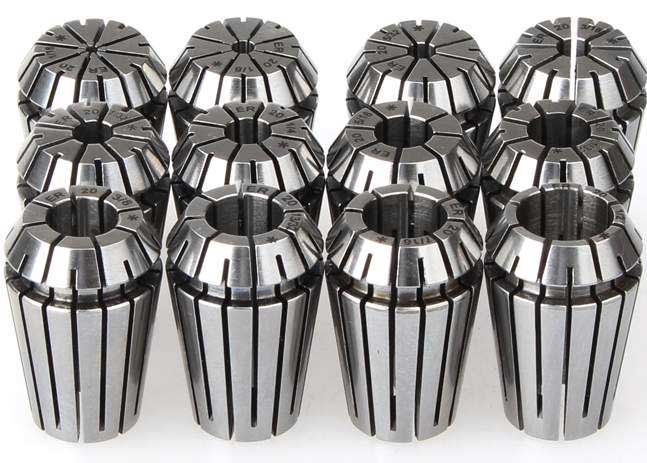 ER20 Collet 12PC SET Ultra Precision 1/16 1/8 5/32 3/16 7/32 1/4 5/16 11/32 3/8 13/32 7/16 1/2
