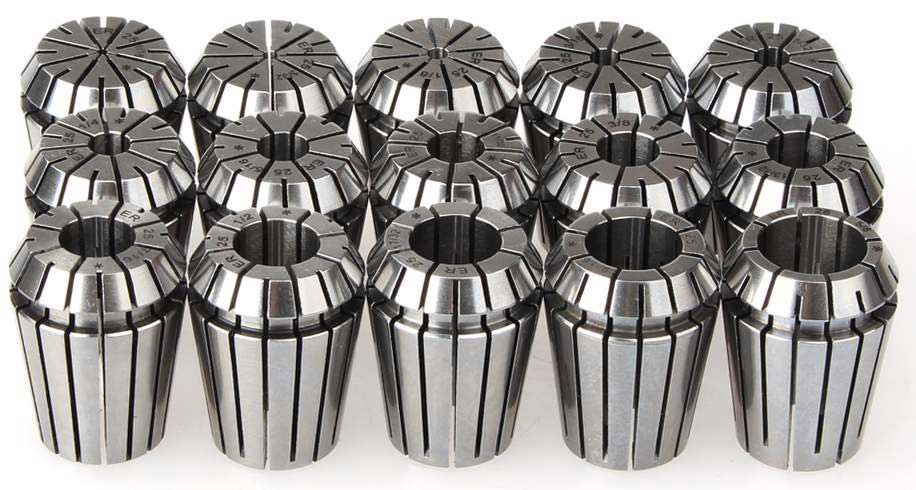 ER25 Collet 15PCS SET Ultra Precision 1/16 3/32 1/8 3/16 7/32 1/4 5/16 11/32 3/8 13/32 7/16 1/2 17/32 9/16 5/8