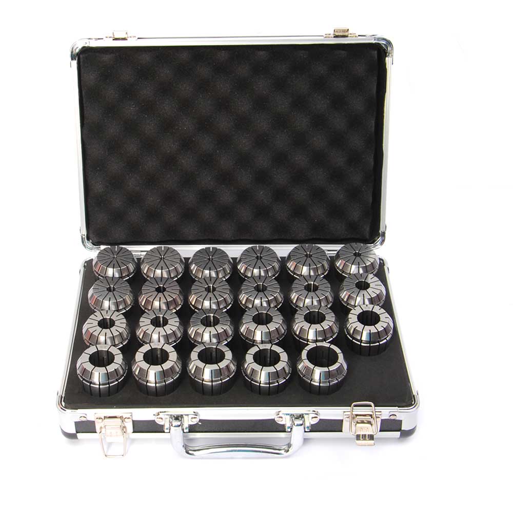 ER40-23PCS(1/8"-1") Precision Spring Collet Aluminum alloy box