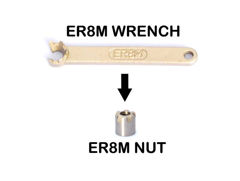 ER8M Collet Nut  M10 X 0.75 Pitch