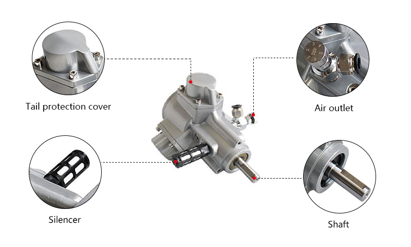 1/4 hp Piston Air Motor, 900 rpm, 259 L/min