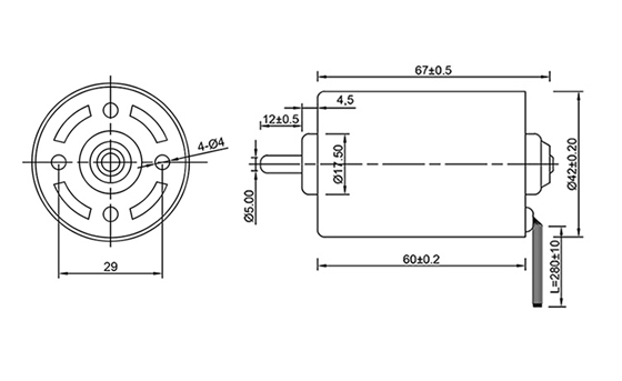 8000 rpm 12V 24V Small Brushless DC Motor