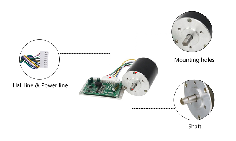 9000 rpm 24V Small Brushless DC Motor