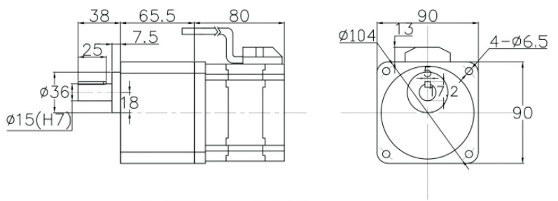150 W DC Gear Motor, 3000 rpm, 12V/24V/48V