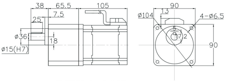 200 W DC Gear Motor, 3000 rpm, 12V/24V/48V