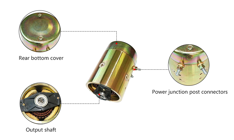 2 hp (1.6 kW) 12V Hydraulic Pump Motor, 2600rpm