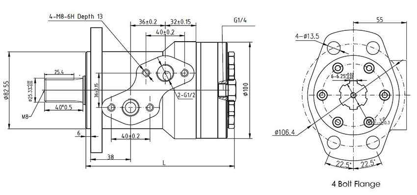 Hydraulic Orbital Motor, 80cc/rev