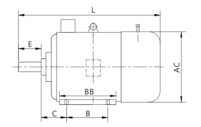 10 hp (7.5kW) Brake Motor, 3 Phase, 2 Pole