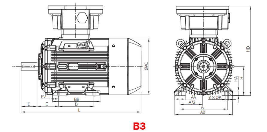 10hp (7.5kW) Explosion Proof Motor, 380V, 2P/ 3P/ 4P