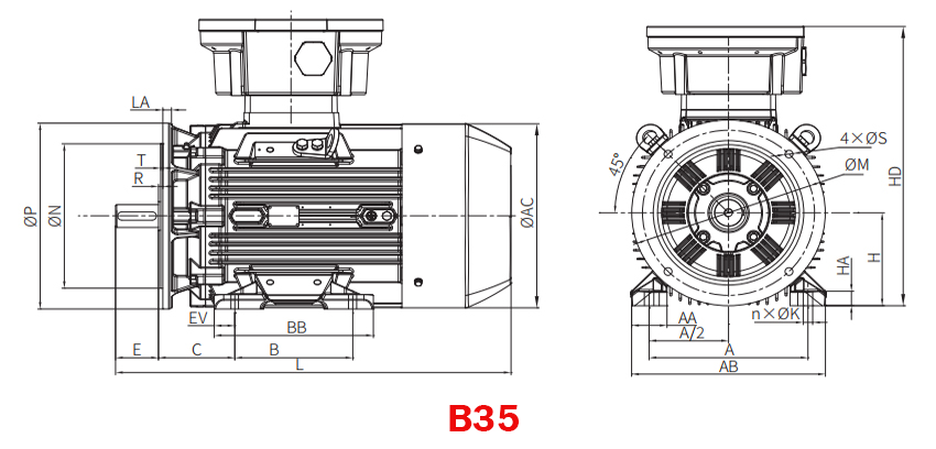 10hp (7.5kW) Explosion Proof Motor, 380V, 2P/ 3P/ 4P