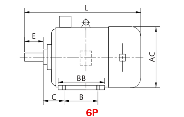 2hp (1.5kW) Variable Speed Motor, 3 Phase, 2P/ 4P/ 6P