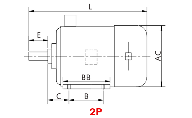 3hp (2kW) Variable Speed Motor, 3 Phase, 2P/ 4P/ 6P