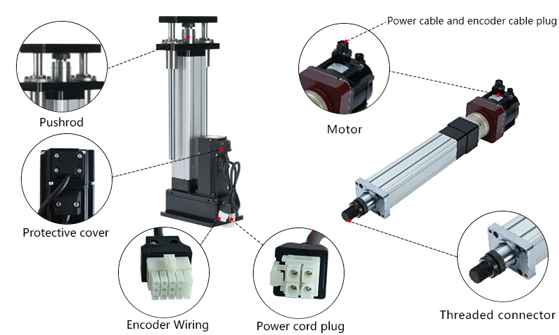 1500W Linear Servo Motor, 7.16Nm, 31.8kN, 1500mm