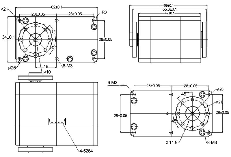 85 kg·cm (8 Nm) RC Servo Motor, 12V