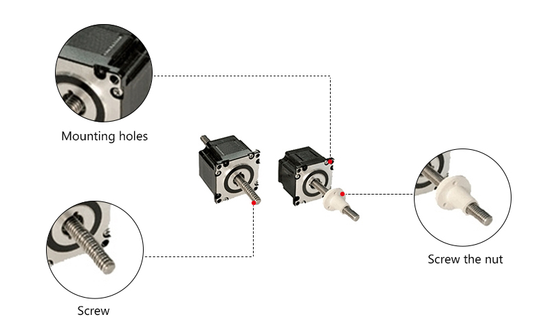 Nema 23 Stepper Motor Linear Actuator, 2 phase, 4A, 2Nm