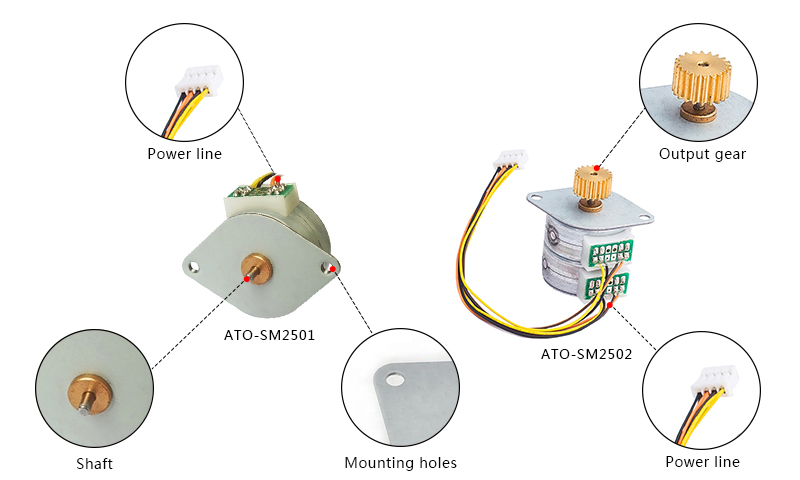 Nema 10 Micro Stepper Motor, 6V/ 24V, 15 Degree, Bipolar
