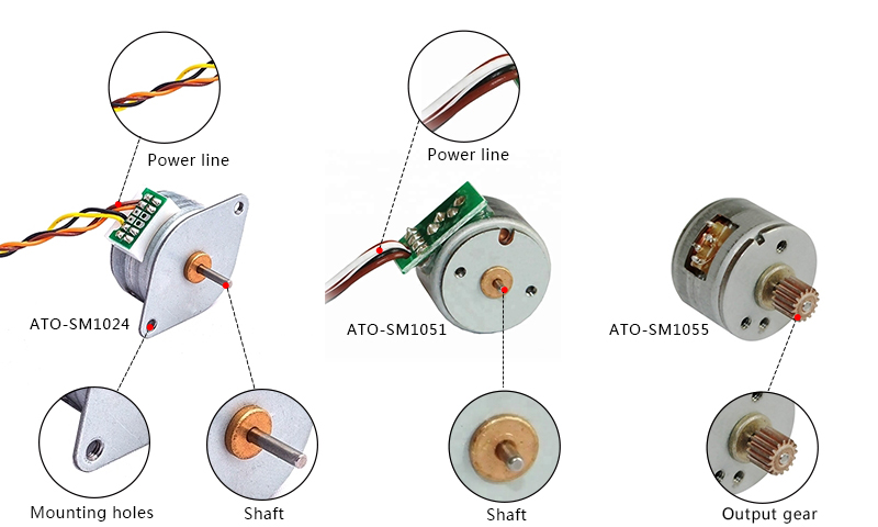 Nema 6 Micro Stepper Motor, 3V/ 5V, 2 Phase, Bipolar