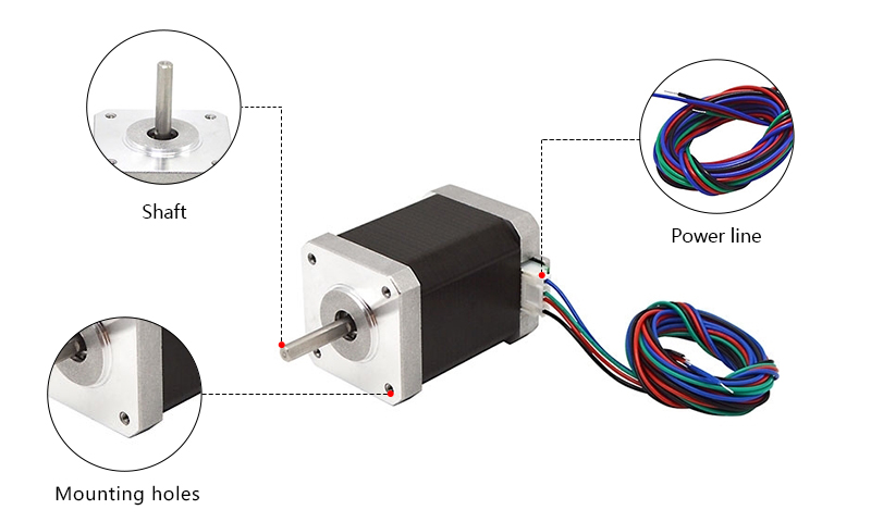Nema 17 Stepper Motor, 2 Phase, 1.8A, 0.5N·m