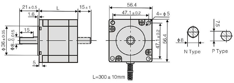 Nema 23 Stepper Motor, 3 Phase, 5.8A, 1.5N·m