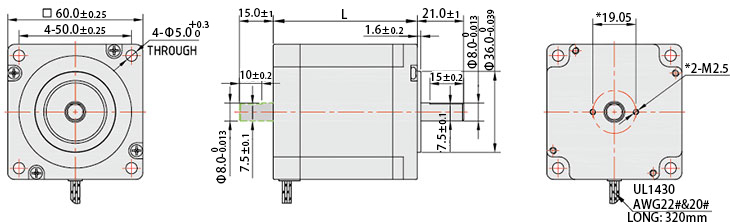 Nema 24 Stepper Motor, 4A, 1.8 degree, 2 phase 4 wires