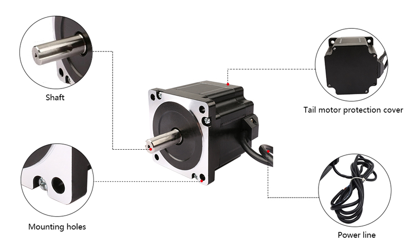 Nema 34 2-phase Stepper Motor, 3A, 1.8 degree,  4 wires