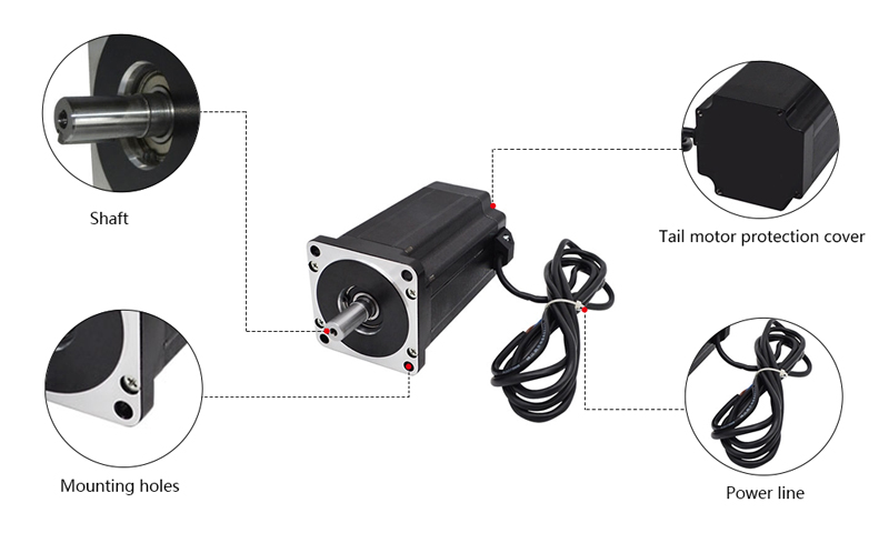 Nema 34 Stepper motor, 3 Phase, 3.2A, 8.5N·m