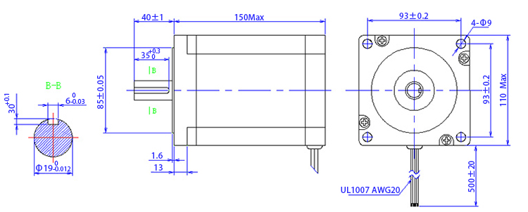 Nema 42 Stepper motor, 4A, 1.8 degree, 2 phase 4 wires