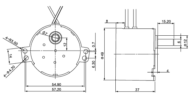1 rpm AC Synchronous Gear Motor, 12V/24V/110V/220V