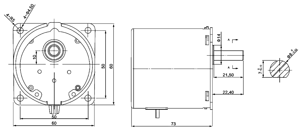 10 rpm AC Synchronous Gear Motor, 24V/110V/220V
