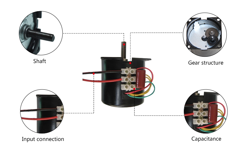10 rpm AC Synchronous Gear Motor, 24V/110V/220V
