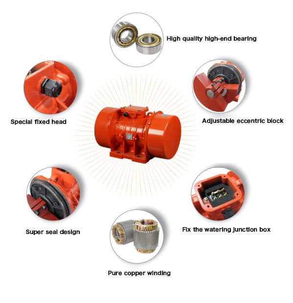 150W AC Vibration Motor, 3 Phase, 4 Pole