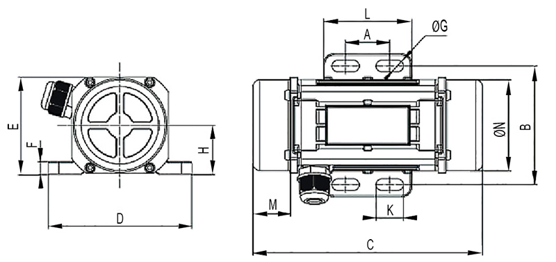 20W 12V 3000rpm DC Brushed Vibration Motor with Speed Controller