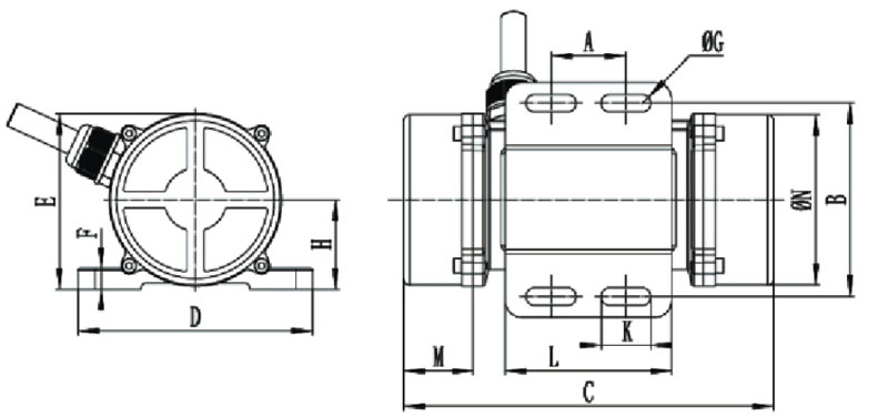 40W 24V 3000rpm DC Brushed Vibration Motor with Speed Controller