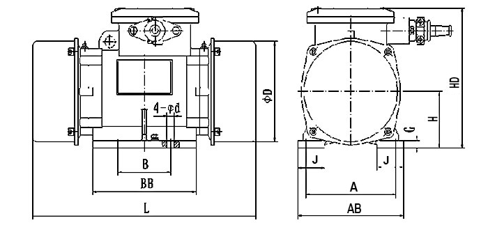 120W Explosion Proof Vibration Motor, 4 pole