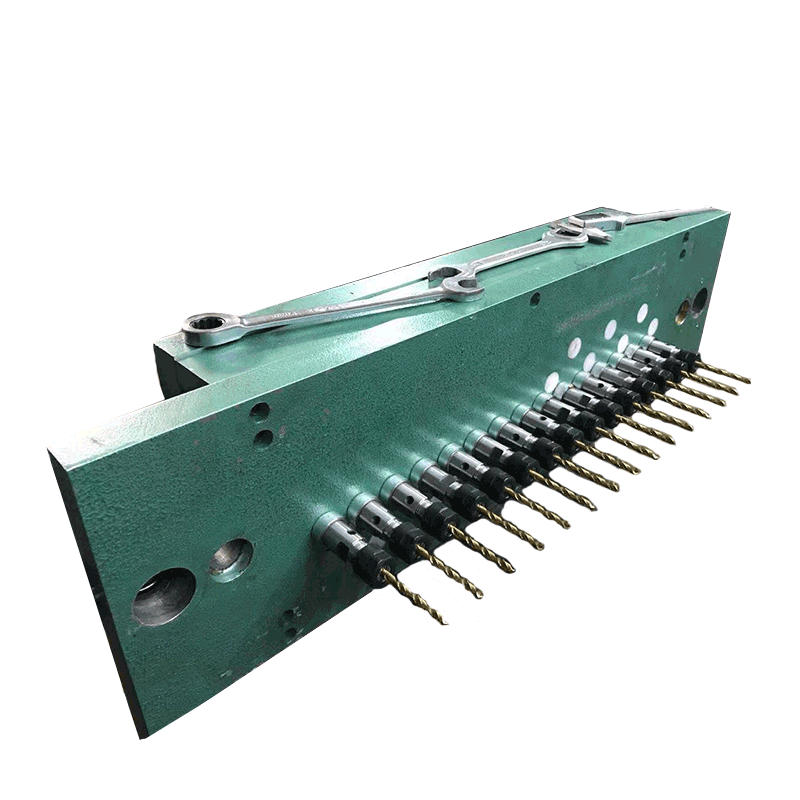 New design two drilling Fixed type multi spindle head for elastic webbing